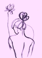 Anmutige Frau mit Blumen
