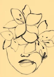 Minimalistisches Blumengesicht