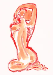 Sinnliche Rote Figurenstudie