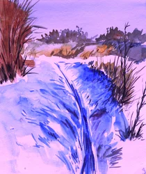 Verschneiter Winterbach