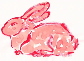 Lebendiger Roter Hase