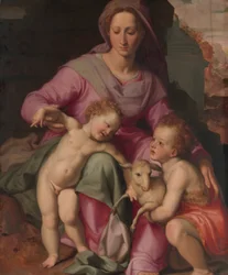 Madonna mit Kind und dem kleinen Johannes dem Täufer, frühe 1570er