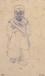 Mädchen mit Holzschuhen