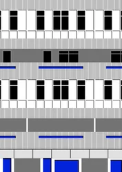 Brutalistischer Block, 2018