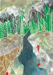 Geometrischer Bergfluss