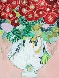 Lebendige Blumenvase