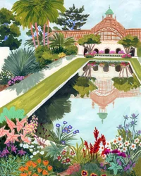 Tropischer Gartenpavillon