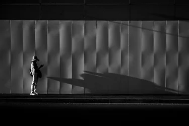 Einsame Straßensilhouette