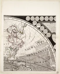 Eine neue und korrekte Weltkarte (Ausschnitt), ca. 1774