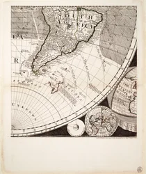 Eine neue und korrekte Weltkarte (Ausschnitt), ca. 1774