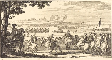 Landschaft mit einer Armee
