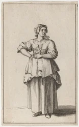 Stehende Dienerin