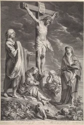 Christus am Kreuz mit Maria und Johannes