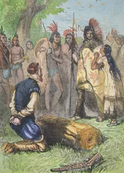 Pocahontas rettet das Leben von John Smith