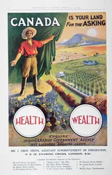 Plakat zur Förderung der Auswanderung nach Kanada