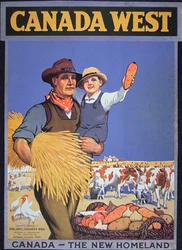 Plakat zur Förderung der Einwanderung nach Kanada