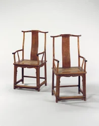 Paar feine Huanghuali-Südbeamten-Hutstühle, Nanguanmaoyi