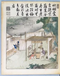 Seidenspinnen, Illustration aus Yu Tche Keng Tche T