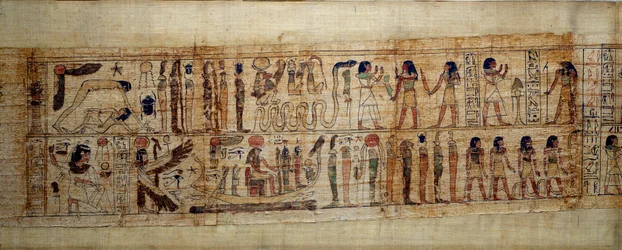 Altägyptische Kunst Mythologischer Papyrus von Serimen