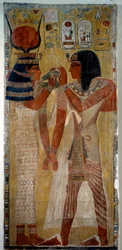 Kunst des alten Ägypten: König Sethi I. und Göttin Hathor
