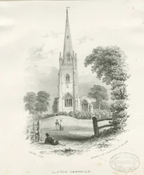Clifton Campville Church (Lithographie)