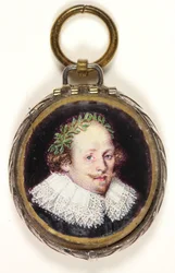 Medaillon mit einem Kopf von Michael Drayton