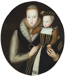 Porträt von Lady Catherine Grey und ihrem Sohn Edward