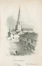 Uttoxeter Kirche - Lithografie