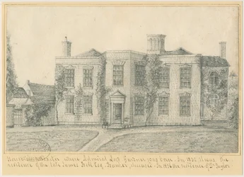 Uttoxeter Town - Geburtsort von Admiral Lord Gardner: Bleistiftzeichnung, undatiert [?Mitte 19. Jahrhundert]