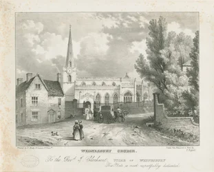 Wednesbury Kirche: Lithographie