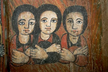Detail der Wandmalerei