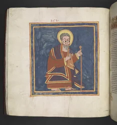 Aaron. Octateuch, Evangelien und kirchliche Werke. Ein äthiopisches Manuskript. Spätes 17. Jahrhundert