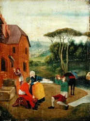 Figuren in einer Landschaft