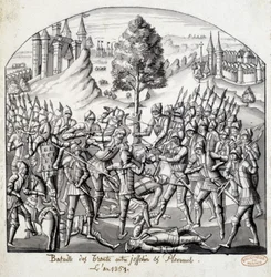 Schlacht von Trento zwischen Josselin und Ploermal, im Jahr 1351