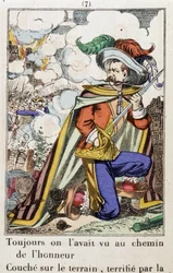 Kapitän Fracasse - Bild von Epinal „Immer sahen wir ihn auf dem Weg der Ehre...“ Roman von Théophile Gautier (1811-1872)