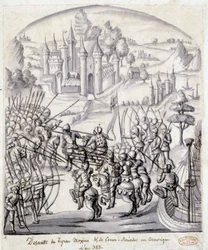 Abstieg des Tyrannen Maxime von Conan-Meriadec in Armorica im Jahr 383