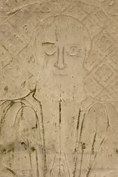 Detail eines Kreuzgangreliefs (Stein)
