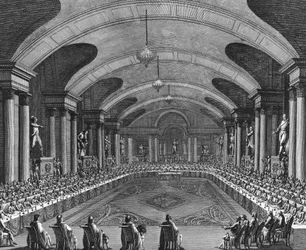 Französische Revolution: Erste Sitzung im Nationalinstitut am 15. Germinal des Jahres IV (4. April)