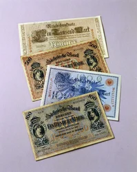 Deutsche Banknoten im Umlauf von 1876-1917