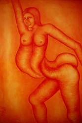 Acrylmalerei auf Leinwand Fusion Weiblich