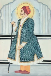 Miniaturmalerei von Maharaja Sawai Jai Singh II, Jaipur