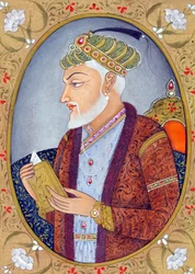 Miniaturmalerei des Moghul-Kaisers Aurangzeb Indien Asien