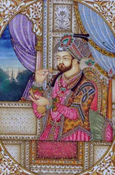 Miniaturmalerei des Mughul-Kaisers Shah Jahan, Indien, Asien