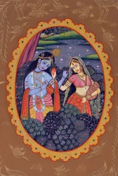 Miniaturmalerei von Radha Krishna
