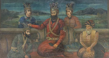 Die Krönung von Mohammad Shah Gurkani durch Nader Shah, Abolhassan