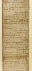Kaufurkunde aus Ravenna, 3. Juni 572 (Papyrus)