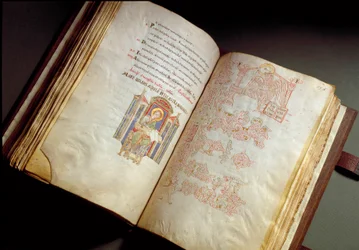 Evangelium. Codex aus dem Kloster Farfa. (Ms. E 16 folii 149v. 150r.) Rom, Biblioteca Vallicelliana