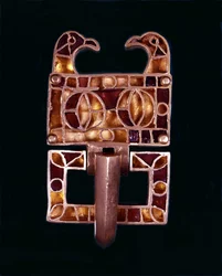 Gotische Fibel. 6. Jahrhundert n. Chr. Mailand, Schlossmuseum