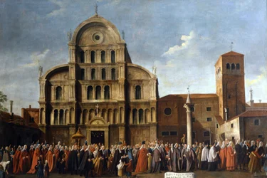 Venedig. Besuch des Dogen bei Sankt Zacharias zum Osterfest. Venedig, Pinacoteca Querini - Stampalia