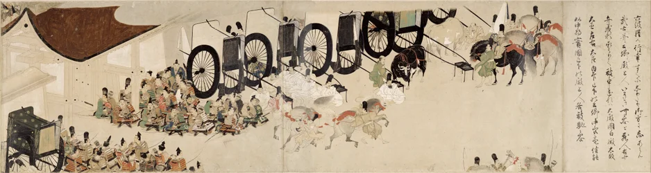 Illustrierte Erzählung des Heiji-Aufstands (1159-1160) (Kaiserlicher Besuch in Rokuhara) - Sechster Roll